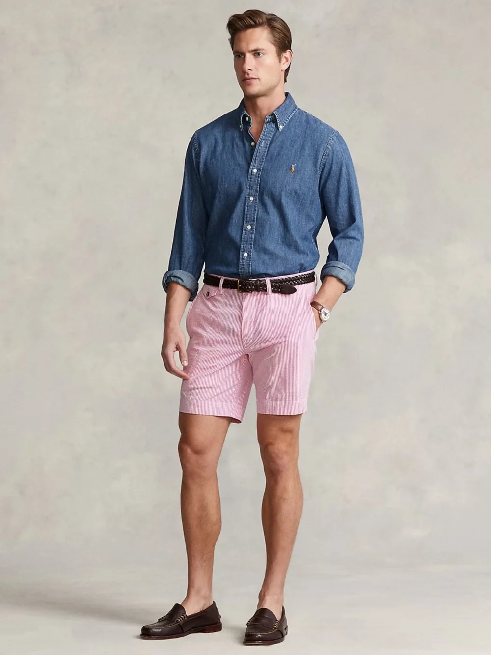 Polo Ralph Lauren 9” Stretch Classic Seersucker Short Pink